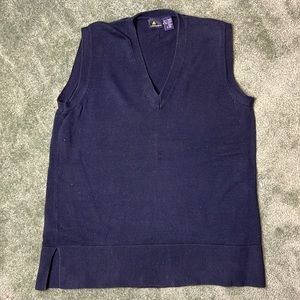 Navy pull over V-neck vest
